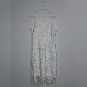 Lulus Elegant White Lace Dress